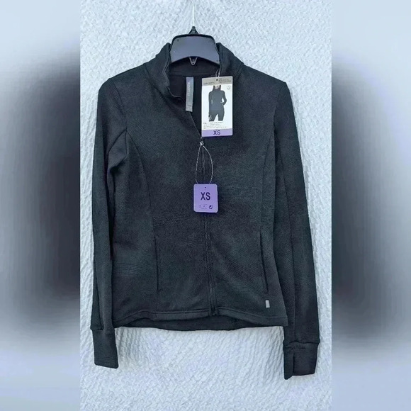 NWT MONDETTA Women's Black Full Zip-up Jacquard Printed Fitted Jacket Size XSm. - Picture 2 of 4